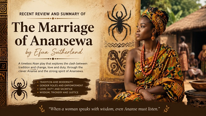 Recent Review and Summary of The Marriage of Anansewa by Efua Sutherland